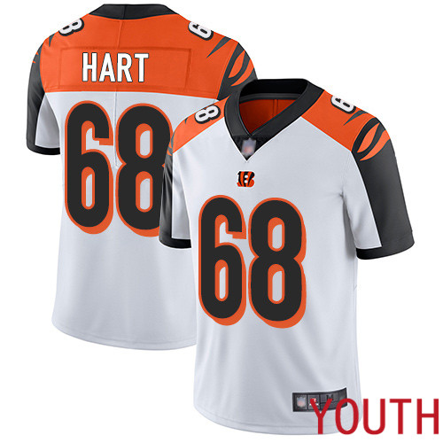 Cincinnati Bengals Limited White Youth Bobby Hart Road Jersey NFL Footballl 68 Vapor Untouchable